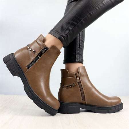 ÎNCĂLȚĂMINTE DAMĂ 49.99 - Ghete imblanite A-40khaki