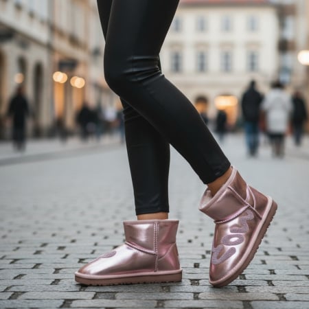 ÎNCĂLȚĂMINTE DAMĂ 39.99 - Ghete imblanite B21-170roz