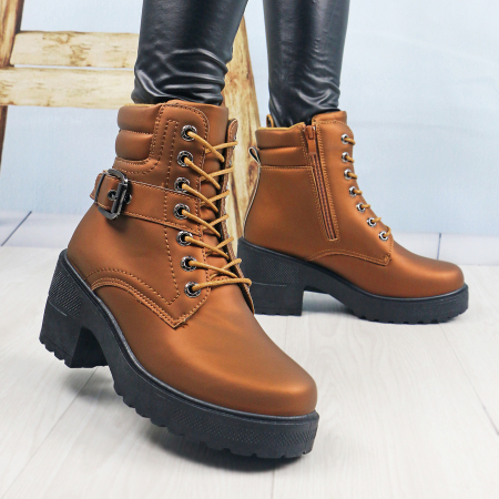 Damă - Ghete imblanite R-705camel