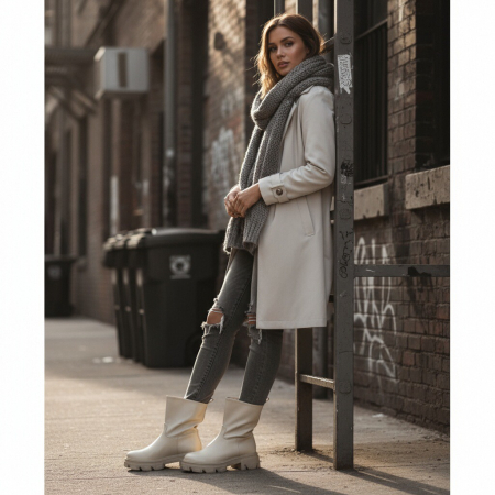 Cizme - Ghete imblanite CA-82bej