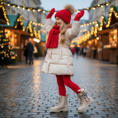 Copii - Ghete imblanite cu figurina decorativa 920Cbej