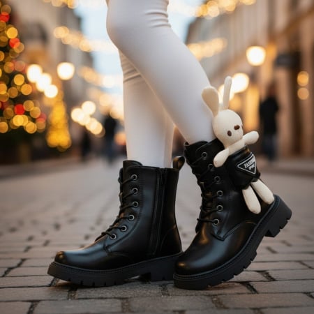 Copii - Ghete imblanite cu figurina decorativa 920C