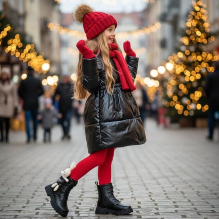 Copii - Ghete imblanite cu figurina decorativa 920C