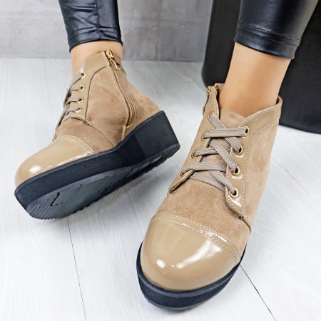 Damă - Ghete imblanite KL002khaki