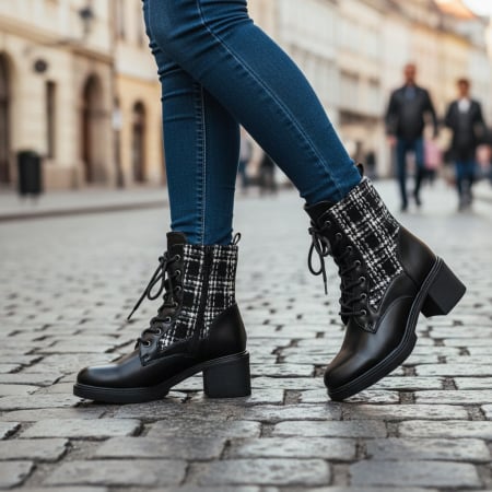 Damă - Ghete imblanite A10390negru