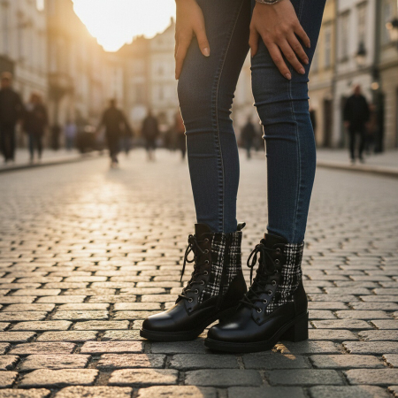 Damă - Ghete imblanite A10390negru