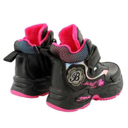 Ghete - Ghete imblanite YF-141negru/fucsia