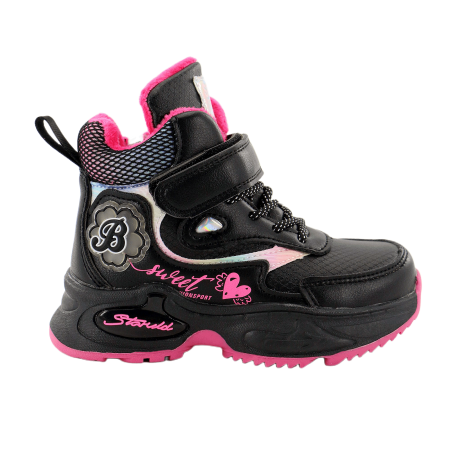 Ghete - Ghete imblanite YF-141negru/fucsia