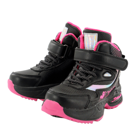 Ghete - Ghete imblanite YF-141negru/fucsia