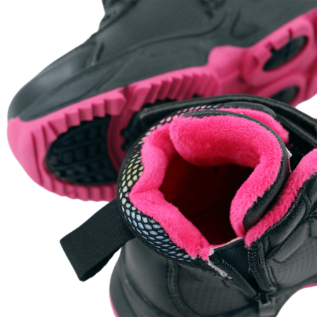 Ghete - Ghete imblanite YF-141negru/fucsia