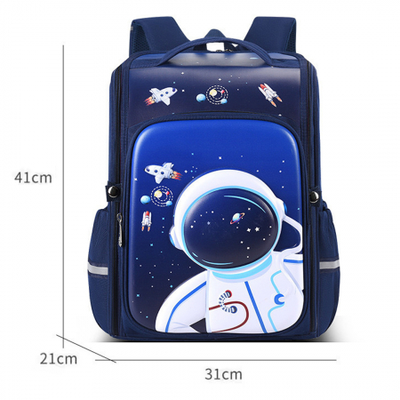 Ghiozdane - Ghiozdan 3D pentru scoala impermeabil, model Astronaut ZY-558bleumarin