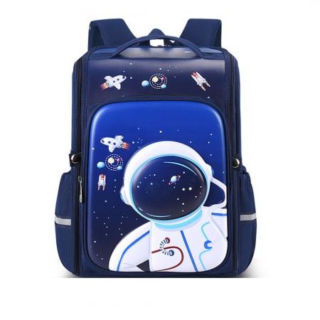 Ghiozdane - Ghiozdan 3D pentru scoala impermeabil, model Astronaut ZY-558bleumarin