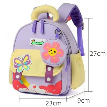 Ghiozdane - Ghiozdan pentru gradinita sau scoala cu accesoriu pusculita ZY-2412mov