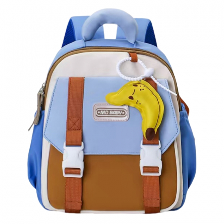 Ghiozdane - Ghiozdan pentru gradinita sau scoala cu accesoriu breloc ZY-2413albastru