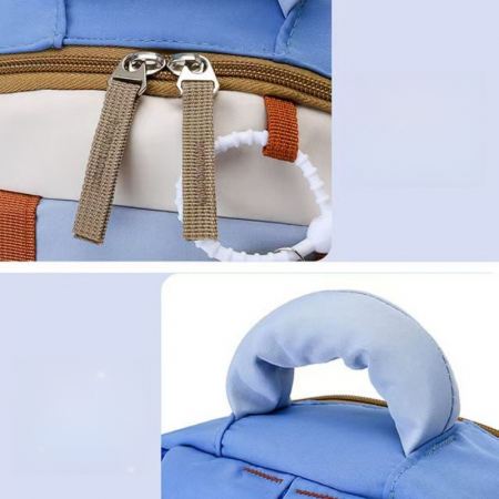 Ghiozdan pentru gradinita sau scoala cu accesoriu breloc ZY-2413albastru [9]
