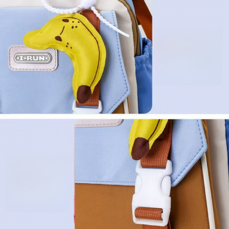 Ghiozdane - Ghiozdan pentru gradinita sau scoala cu accesoriu breloc ZY-2413albastru