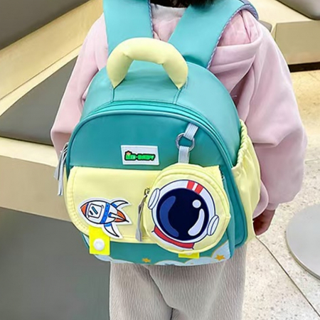 Ghiozdan pentru gradinita sau scoala cu accesoriu pusculita ZY-2412verde [6]