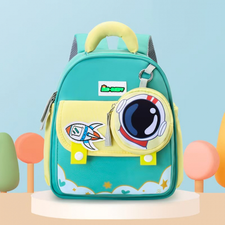 Ghiozdan pentru gradinita sau scoala cu accesoriu pusculita ZY-2412verde [10]