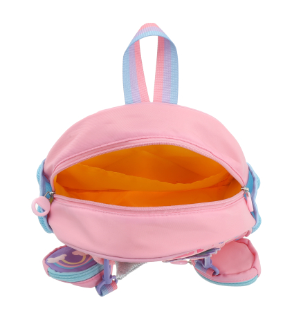 Ghiozdane - Ghiozdan pentru gradinita sau scoala cu doua pusculite atasate ZY-25127roz