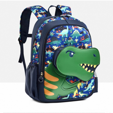 Ghiozdane - Ghiozdan pentru gradinita sau scoala, model Dinozaur ZY-2545-1bleumarin/dino