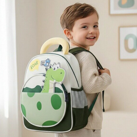 Ghiozdane - Ghiozdan pentru gradinita sau scoala, model Dinozaur ZY-25124verde