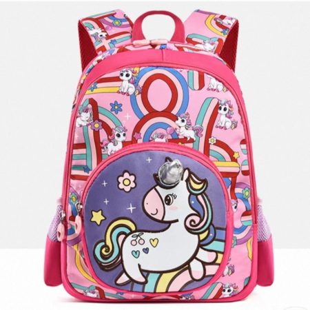 Ghiozdane - Ghiozdan pentru gradinita sau scoala, model Unicorn ZY-2545-1fucsia