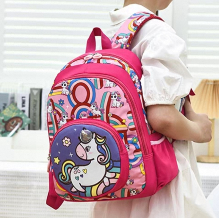 Ghiozdane - Ghiozdan pentru gradinita sau scoala, model Unicorn ZY-2545-1fucsia