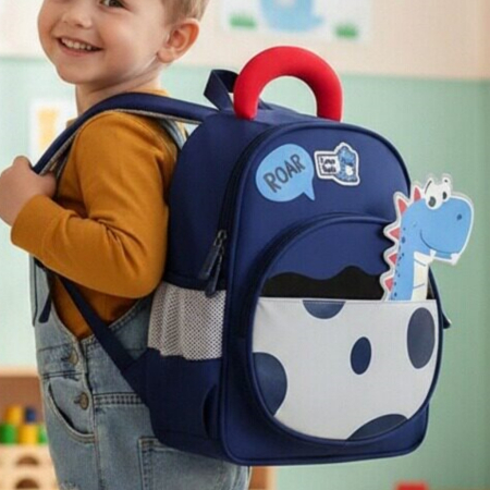 Ghiozdane - Ghiozdan pentru gradinita sau scoala, model Dinozaur ZY-25124bleumarin