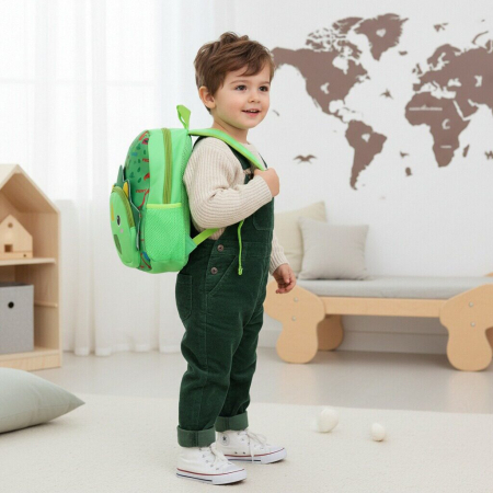 Ghiozdan pentru gradinita sau scoala, model Dinozaur ZY-25128neon [7]