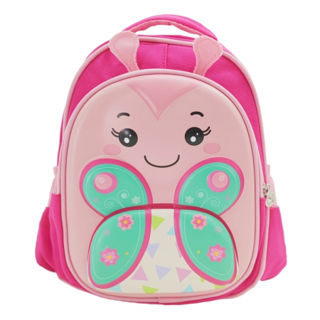 Ghiozdane - Ghiozdan 3D pentru gradinita sau scoala, model Fluturas ZY-562fucsia
