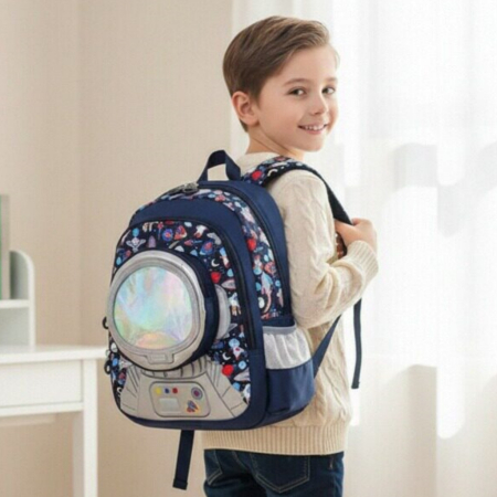 Ghiozdane - Ghiozdan pentru gradinita sau scoala, model Astronaut ZY-2545-1bleumarin/astro