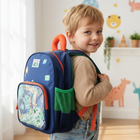 Ghiozdane - Ghiozdan pentru gradinita sau scoala ZY-25122bleumarin/verde