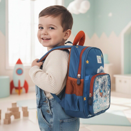 Ghiozdane - Ghiozdan pentru gradinita sau scoala ZY-25122albastru/maro