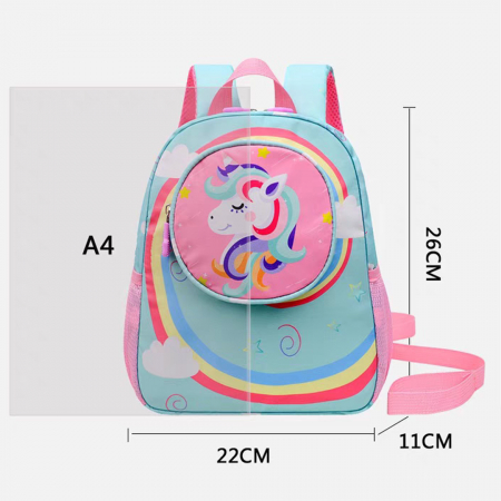 Ghiozdane - Ghiozdan pentru gradinita sau scoala cu model Unicorn ZY-2037roz