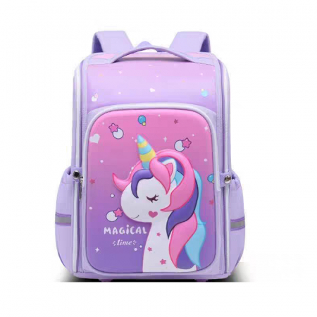 Ghiozdane - Ghiozdan 3D pentru scoala impermeabil, model Unicorn ZY-558mov