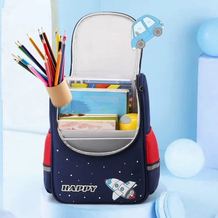 Ghiozdane - Ghiozdan pentru scoala impermeabil, model Astronaut ZY-559bleumarin