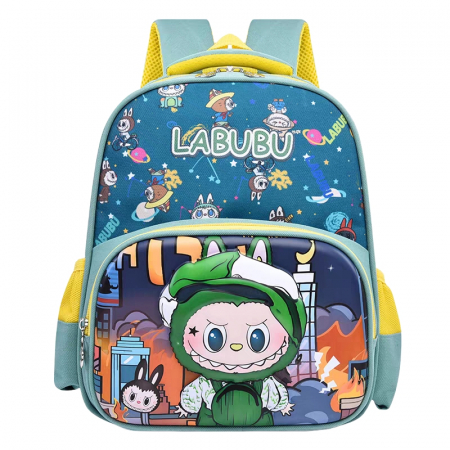 ARTICOLE ȘCOLARE - Ghiozdan pentru scoala, model desene animate Labubu ZY-0251Verde