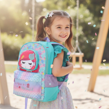 Ghiozdane - Ghiozdan pentru scoala, model Sirena ZY-25123turcoaz