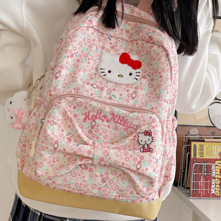 Ghiozdan/rucsac cu Hello Kitty pentru scoala sau calatorii ZY-8634roz [16]