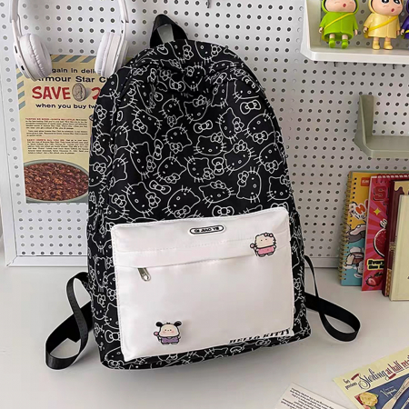 Ghiozdane - Ghiozdan/rucsac cu Hello Kitty pentru scoala sau calatorii ZY-8618negru