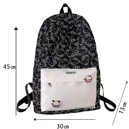 Ghiozdane - Ghiozdan/rucsac cu Hello Kitty pentru scoala sau calatorii ZY-8618negru