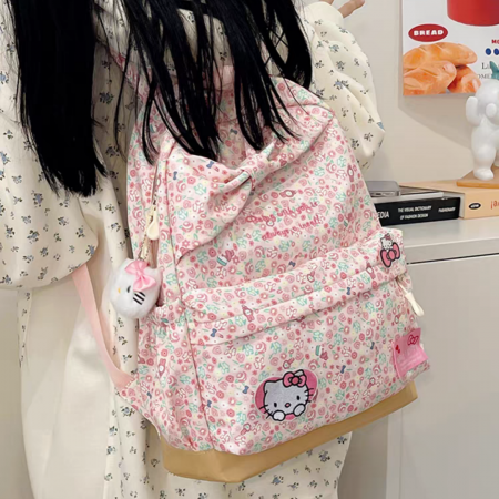 Ghiozdane - Ghiozdan/rucsac cu Hello Kitty pentru scoala sau calatorii ZY-8634-1