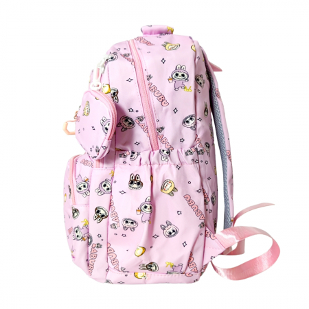 Ghiozdane - Ghiozdan/rucsac cu Labubu pentru scoala sau calatorii ZY-333-5roz