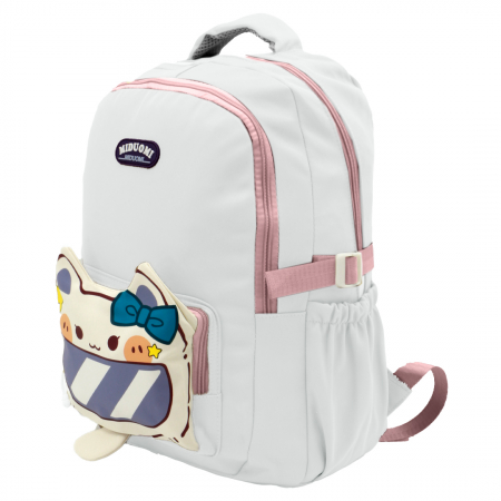 Ghiozdan/rucsac cu model pisica pentru scoala sau calatorii ZY-56128alb [6]