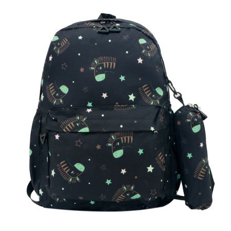 Ghiozdane - Ghiozdan/rucsac cu penar detasabil pentru scoala sau calatorii ZY-779negru