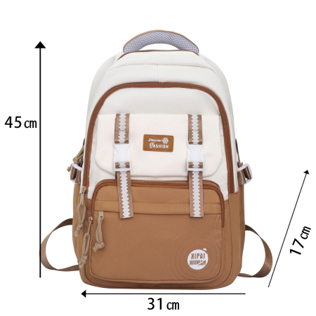 Ghiozdan/rucsac impermeabil pentru scoala sau calatorii ZY-1005maro [11]