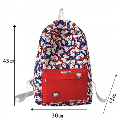 ARTICOLE ȘCOLARE - Ghiozdan/rucsac cu Hello Kitty pentru scoala sau calatorii ZY-8618rosu