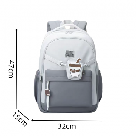 Ghiozdane - Ghiozdan/rucsac pentru scoala sau calatorii cu accesoriu pusculita ZY-2543gri