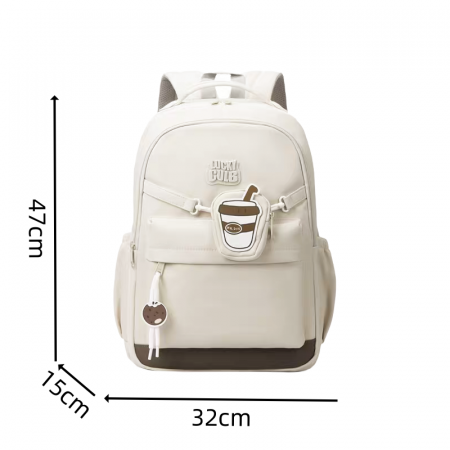 Ghiozdane - Ghiozdan/rucsac pentru scoala sau calatorii cu accesoriu pusculita ZY-2543bej