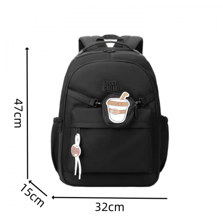 ARTICOLE ȘCOLARE - Ghiozdan/rucsac pentru scoala sau calatorii cu accesoriu pusculita ZY-2543negru